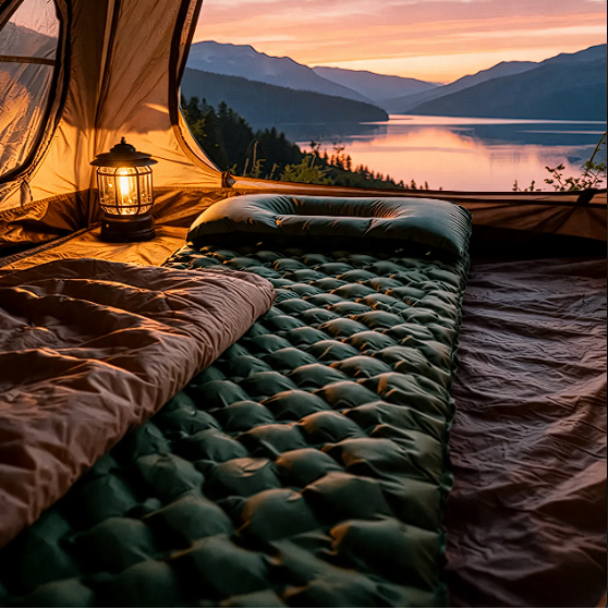 NatureComfort Camping Air Mattress with Pillow